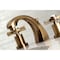 Kingston Brass KS4983ZX Millennium 8" Widespread Bathroom Faucet, Antique Brass KS4983ZX - alternate 3